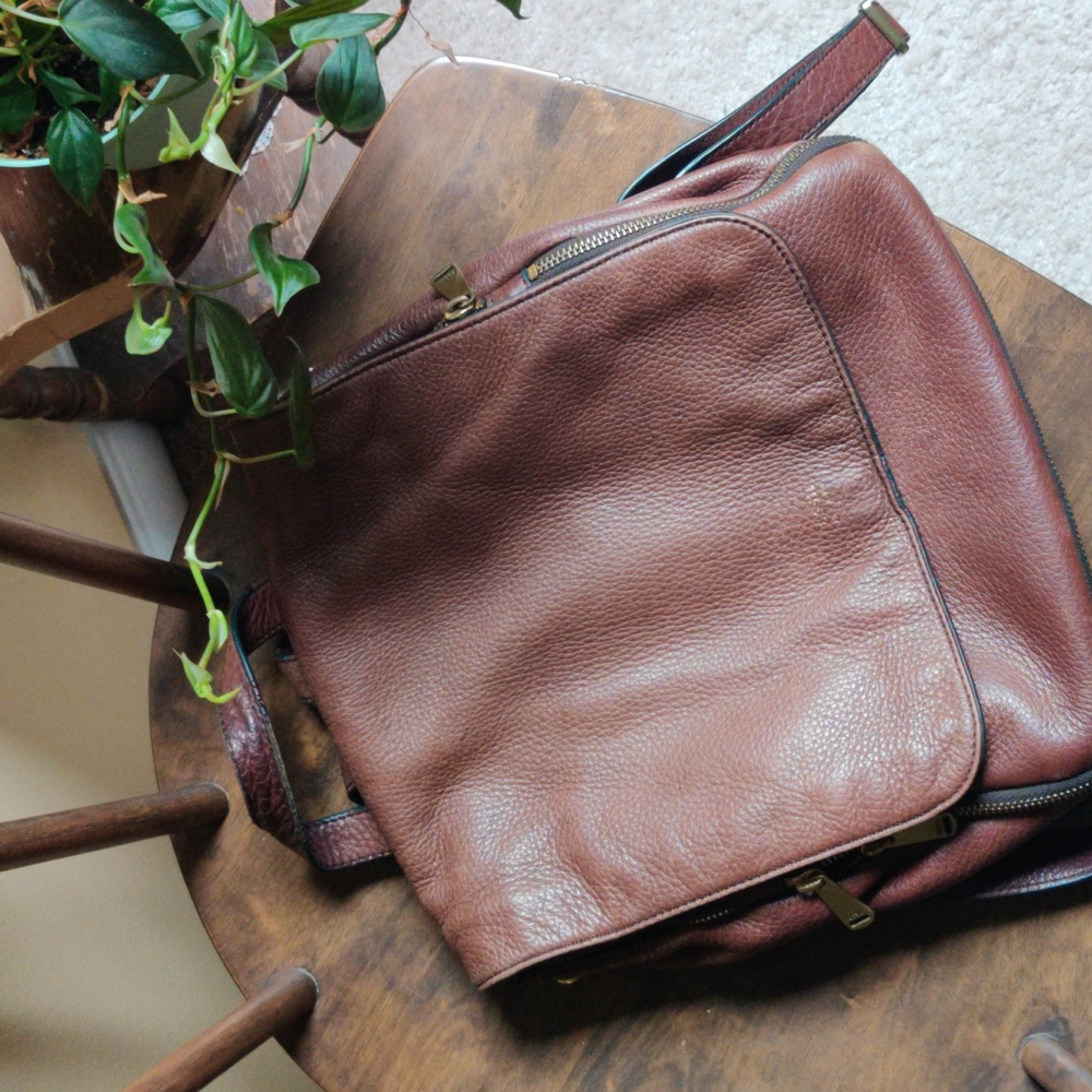 Brown Leather Fossil Backpack